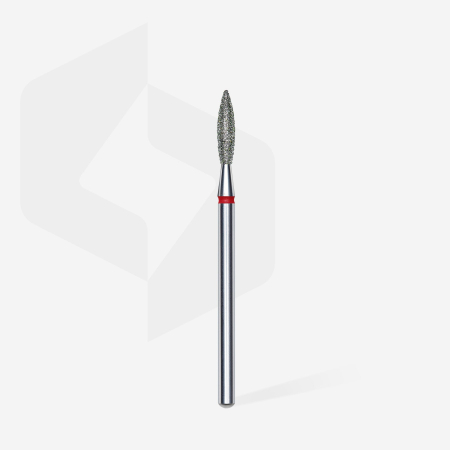 Freze diamantate STALEKS - Capăt freză diamant STALEKS EXPERT FA10R023/10, flacără roșie, Ø2,3 mm