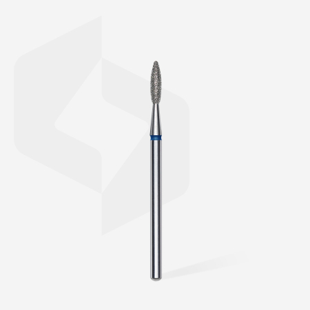 Freze diamantate STALEKS - Capăt freză Diamant, STALEKS EXPERT, flacără, albastru, L-8,0 mm, Ø2,1 mm, FA10B021/8