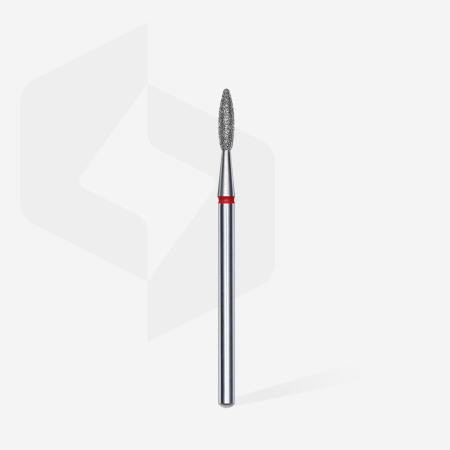 Capete de freză STALEKS - Capăt freză diamant STALEKS EXPERT FA10R021/8, flacără roșie, Ø2,1 mm