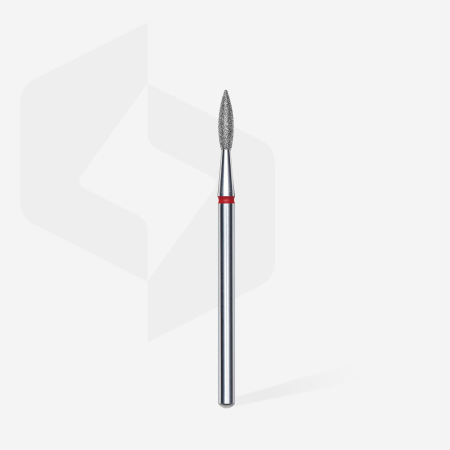 Capete de freză STALEKS - Capăt diamantat STALEKS EXPERT FA11R021/8, flacără ascuțită roșie