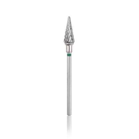 Freze carbide HEAD The Beauty Tools profesionale - Capăt freză HEAD HBC-266GR.060, con cu marcaj verde și parte activă din carbură de tungsten