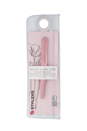 Penseta pentru sprancene roz STALEKS BEAUTY & CARE TBC-11/1 [3]