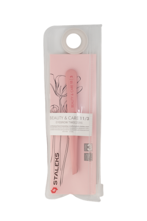 Penseta pentru sprancene roz STALEKS BEAUTY & CARE TBC-11/3 [3]