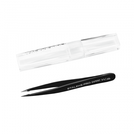 Penseta pentru sprancene Saleks Expert neagra TE-11/5B [1]