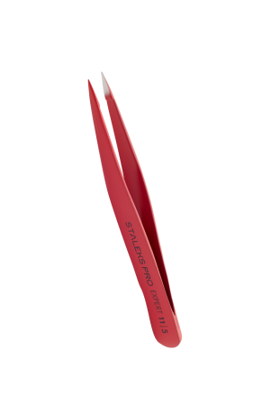 Pensete Staleks expert pentru sprâncene - Pensetă roșie STALEKS PRO EXPERT 11 TE-11/5R