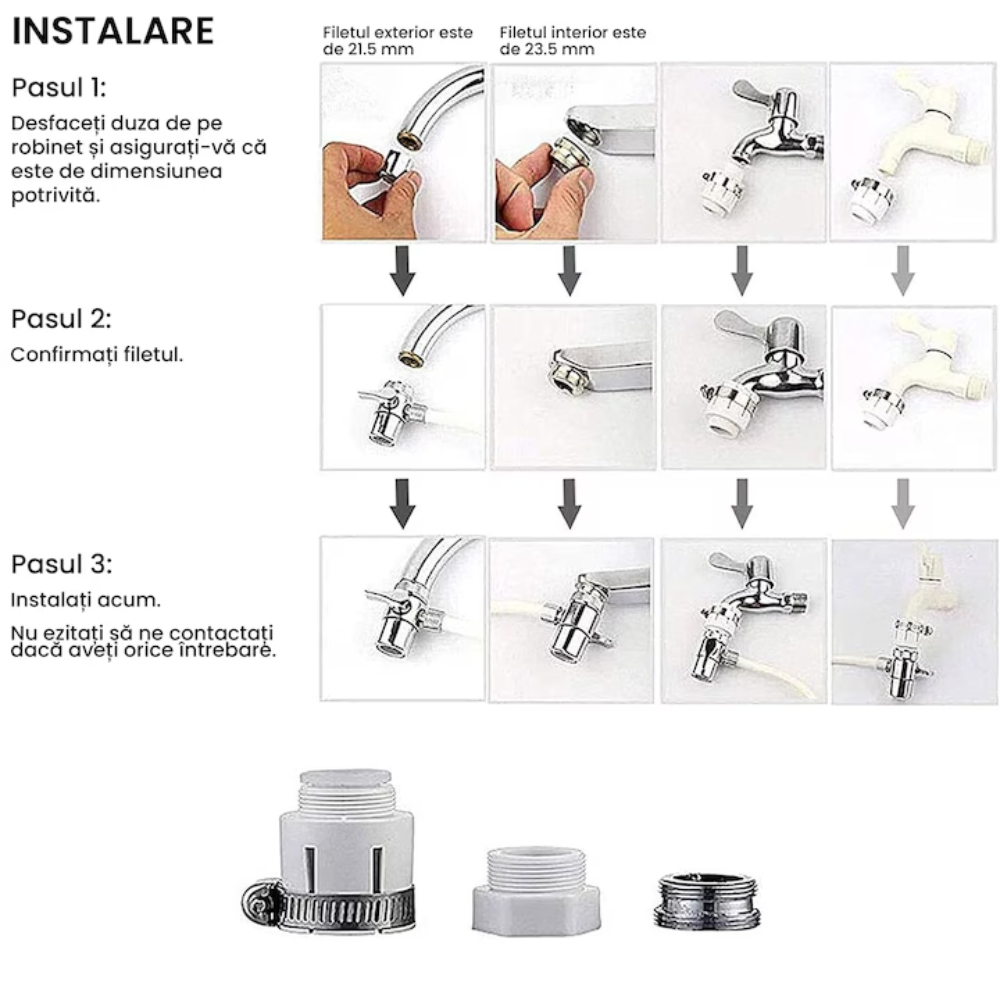 Filtru Profesional 7 Stagii Filtrare, Indeparteaza Clorul, Metalele Grele, Rugina, Sedimente, Filtreaza apa [4]