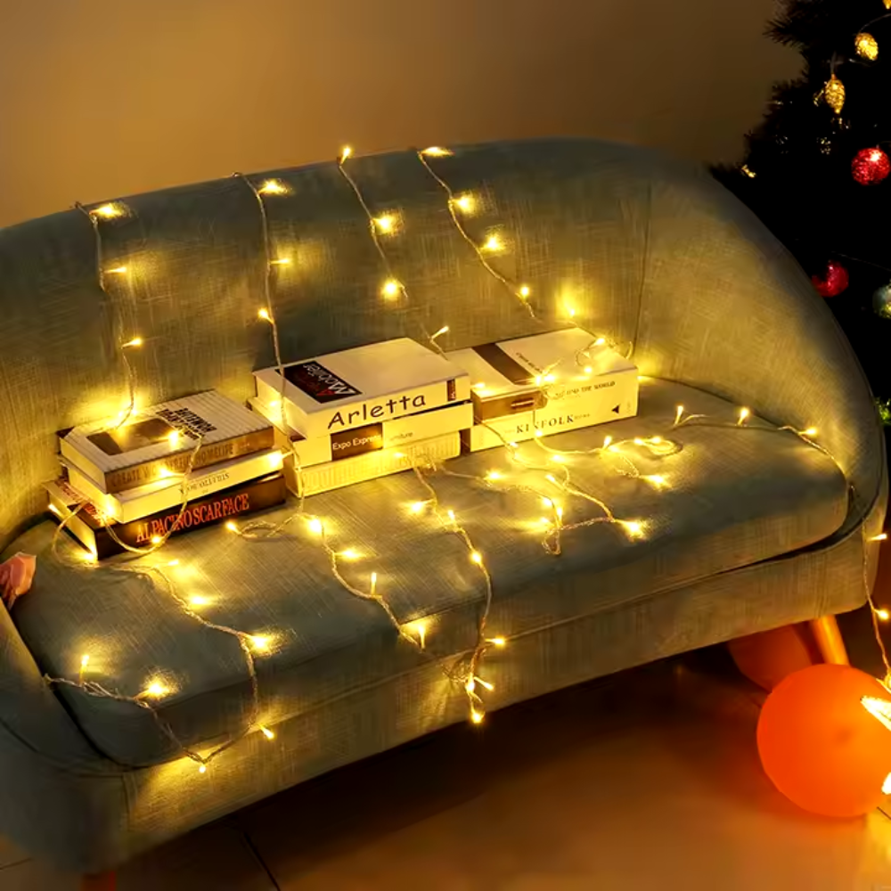 ​​Instalatie Exterior 160 Leduri |Lungime 20m ,Fir Alb, Bec v8| Lumina Alba Calda [2]