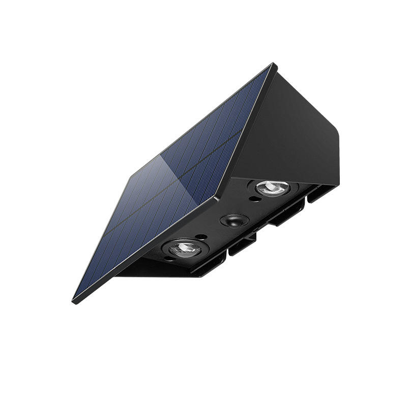 Lampa Solara cu 2 LEDURI Puternice|Rezistenta Umiditate, Lumina LED Sus si Jos, Luminozitate Ridicata 43LM, Timp de lucru 7-10h, Senzor Lumina, Senzor miscare, Durata de viata peste 50000 h|ABS si PC, [4]