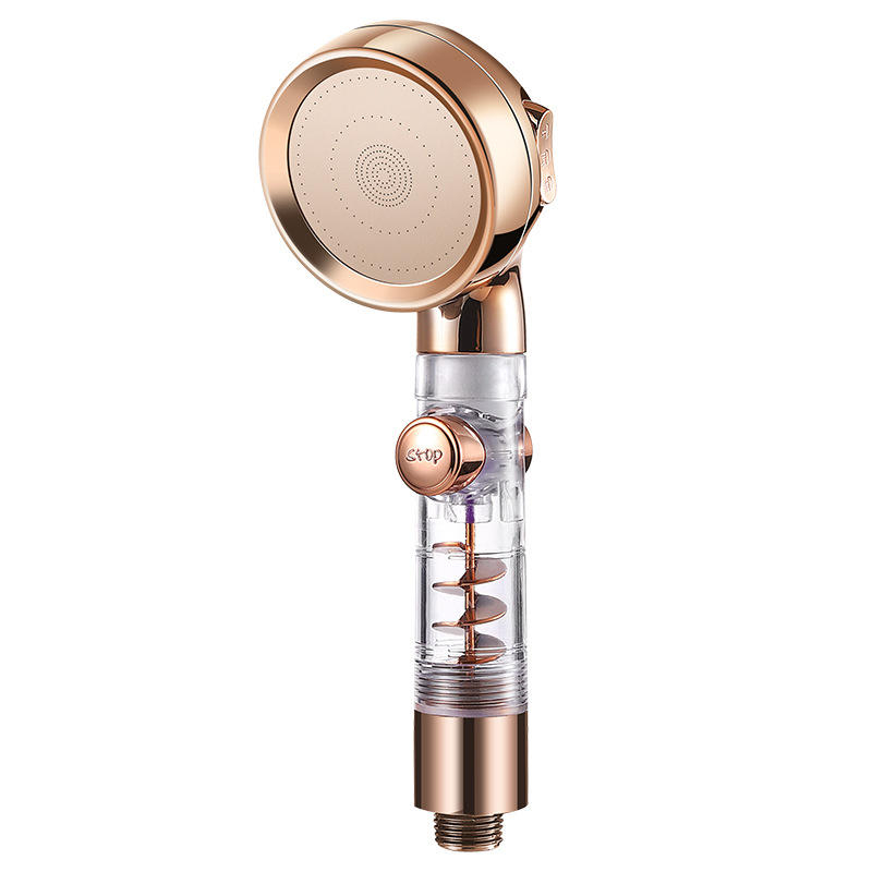 Para de Dus Inteligenta |Filtru Ionic, Trei Moduri ale Jetului si Buton ON/OFF Pentru Economisirea Apei, Functie Turbo, Creste Presiunea Apei|ABS, Maro [7]