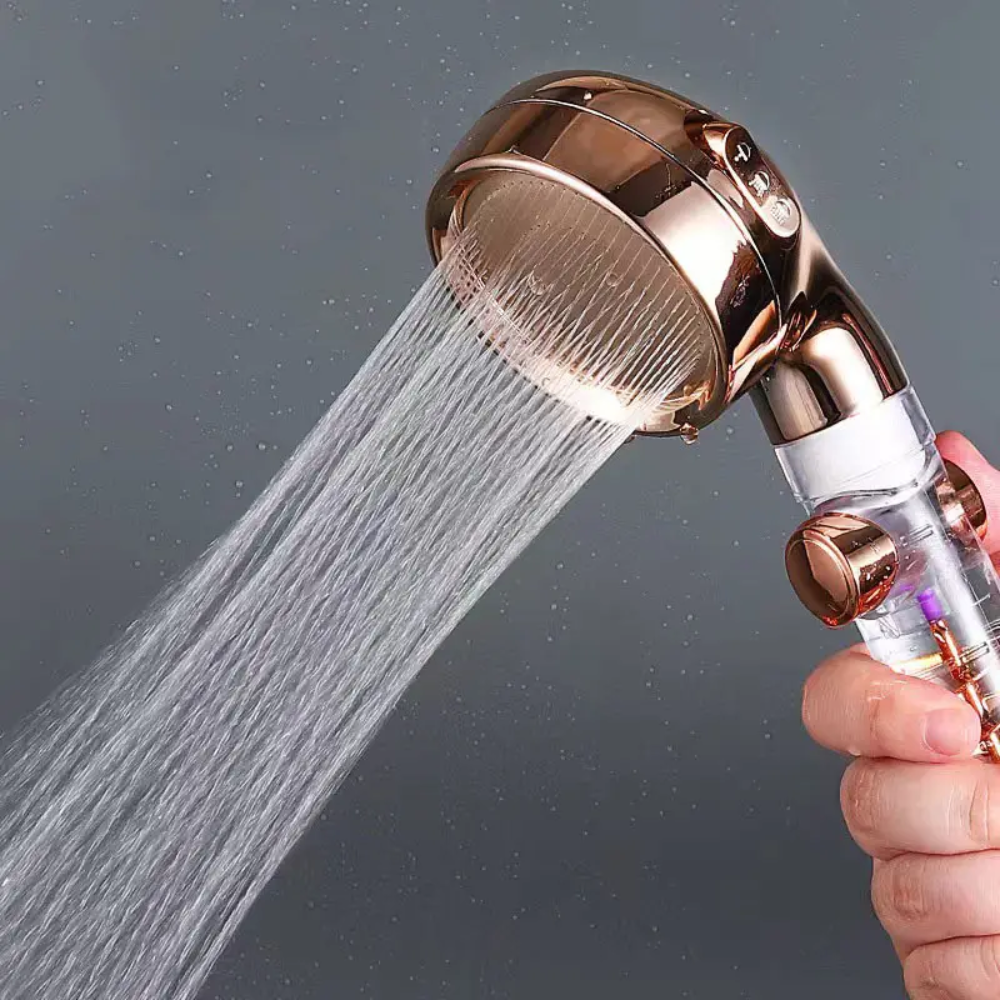 Para de Dus Inteligenta |Filtru Ionic, Trei Moduri ale Jetului si Buton ON/OFF Pentru Economisirea Apei, Functie Turbo, Creste Presiunea Apei|ABS, Maro [6]