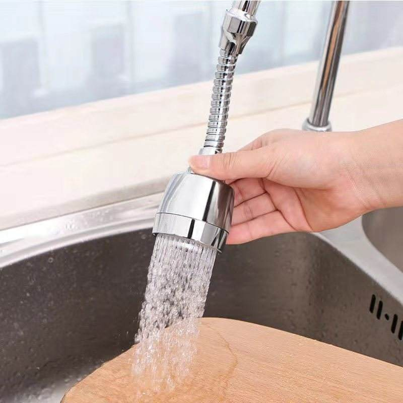 Prelungitor Baterie Chiuveta OneLucero®|3 Moduri ale Jetului de Apa, Functie Economisire apa, Flexibilitate 360°, 17 cm lungime|Potrivire pe Majoritatea Bateriilor din Piata, Instalare Usoara, Cromat [6]