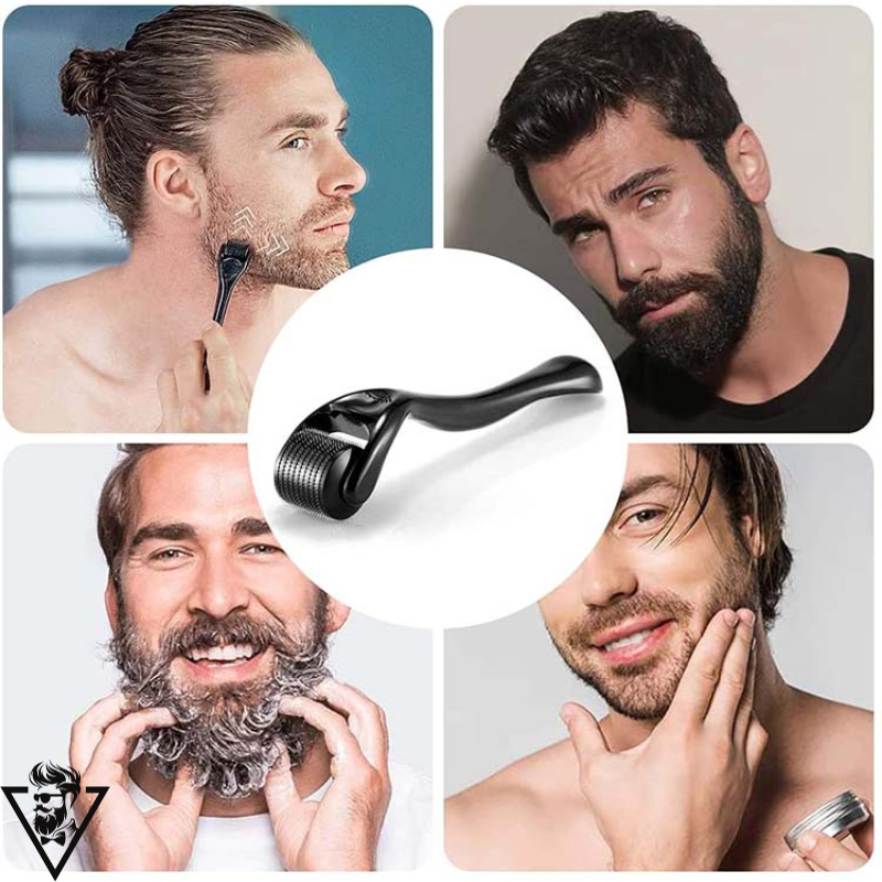 Rola Dermatologica, DermaRoller 0.5 MM cu 540 Microace Titan, Stimuleaza Poductia de Colagen, Stimuleaza Circulatia Sangelui, Negru, Unisex [4]