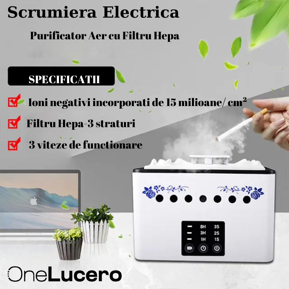 Scrumiera electrica  cu filtru purificare aer [2]