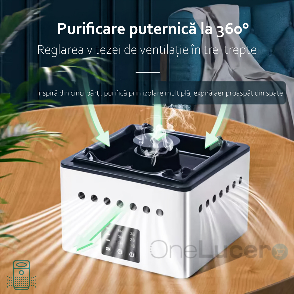 Scrumiera electrica  cu filtru purificare aer [5]