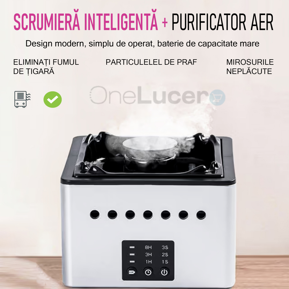 Scrumiera electrica  cu filtru purificare aer [3]