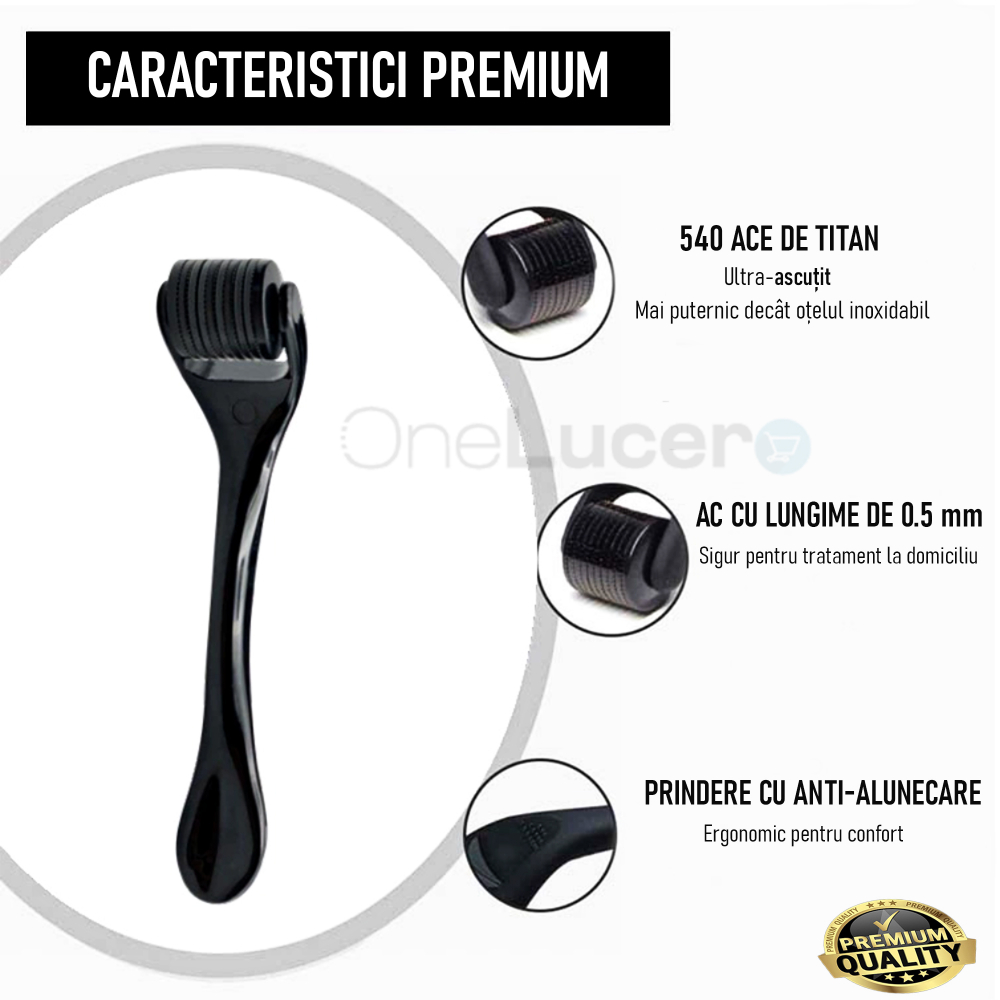 Set Premium  Pentru Ingrijirea si Stimularea Cresterii Barbii, Ser Stimulator si Dermaroller 0.5 MM | Ingrediente Naturale, Ambalare Tip Cadou [3]