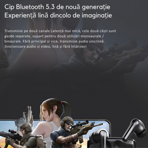 Casti Wireless Model VR06, Carcasa Ecran LCD Full HD 1.9 Inch cu 10 Functii Diferite|BT 5.3, Sunet 360° Stereo HD, Functii ANC si ENC , Difuzor 14mm, Tehnologie 6 Core| Baterie 24h Long Life, Negru [7]