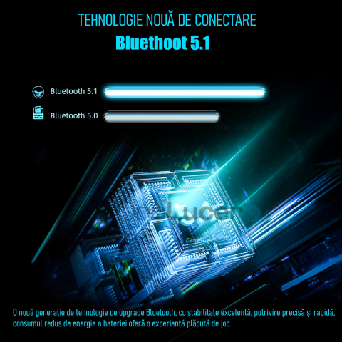 Casti Wireless OneLucero® Model Gaming G001| Functii BT 5.1, Izolarea Zgomotului Exterior, Impermeabile, Microfon|Baterie Carcasa 500 mAH, Casti 55 mAH,Incarcare 1,5 h, Autonomie >5 h Garantie 24 Luni [7]