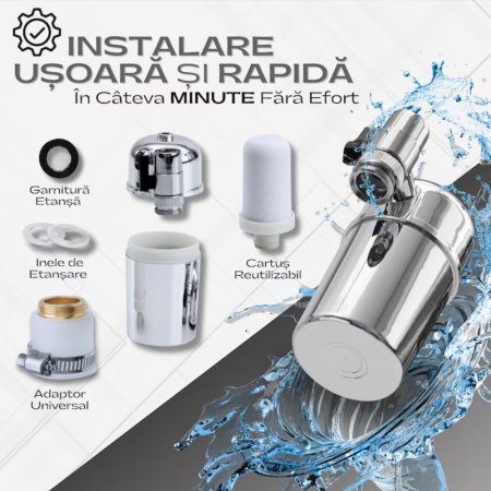 Filtru Profesional Purificare Apa – 7 Stagii de Filtrare, Debit Rapid 6L/min (Elimină Clorul & Metalele Grele) [1]