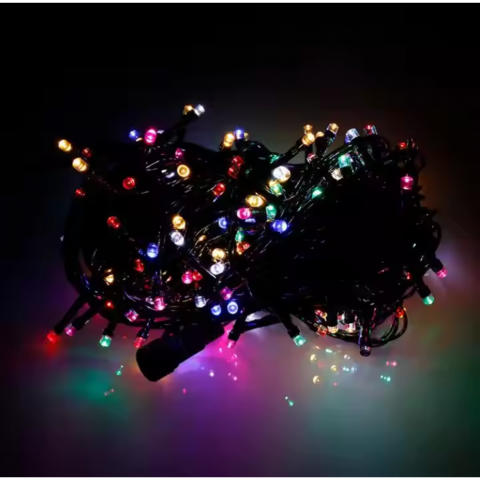 ​​Instalatie 300 Led 25 Metri Fir Negru Bec Diamant Mic Multicolor| 8 Jocuri, Lumina Calda Exterior [3]