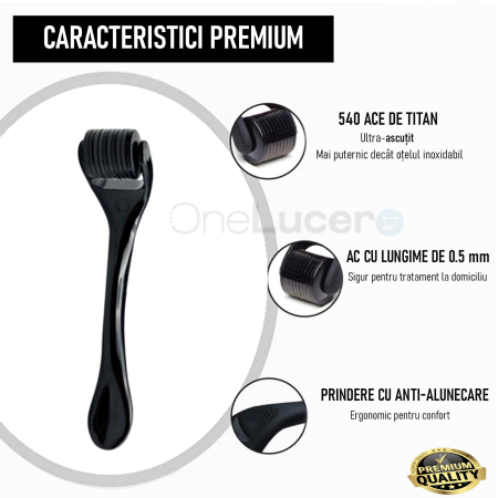 Set Premium  Pentru Ingrijirea si Stimularea Cresterii Barbii, Ser Stimulator si Dermaroller 0.5 MM | Ingrediente Naturale, Ambalare Tip Cadou [2]