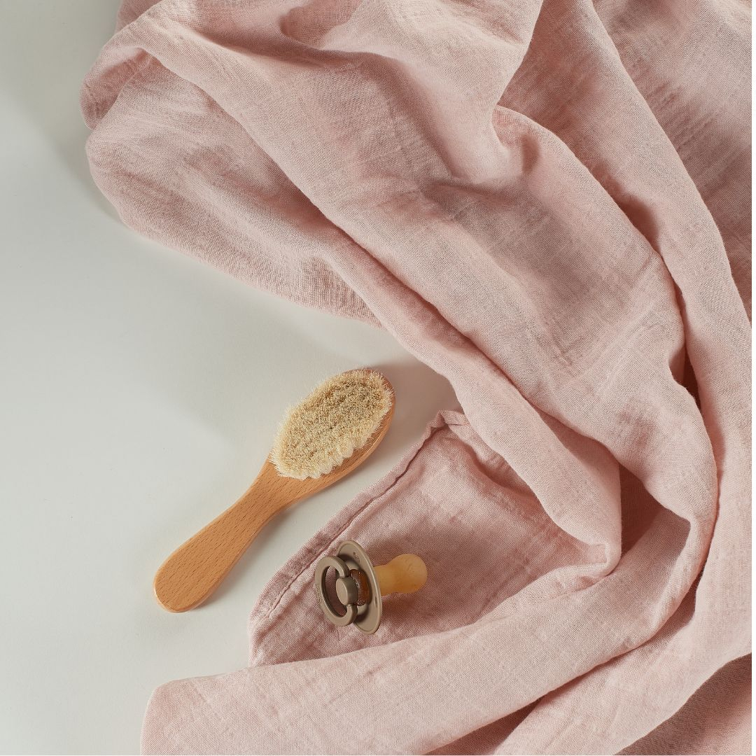 Muselina multifunctionala din bumbac 100% organic, HUG.me, Warm Peach, x1 bucata, 120 x 120 cm, certificata GOTS [2]