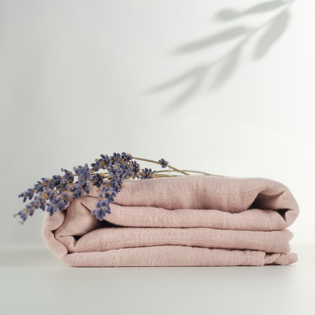 Muselina multifunctionala din bumbac 100% organic, HUG.me, Warm Peach, x1 bucata, 120 x 120 cm, certificata GOTS [7]