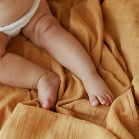 Patut co-sleeper NEST.me, Misty Taupe + GRATIS Muselina multifunctionala din bumbac 100% organic, HUG.me, Honey Gold, x1 bucata, 120 x 120 cm, certificata GOTS [9]