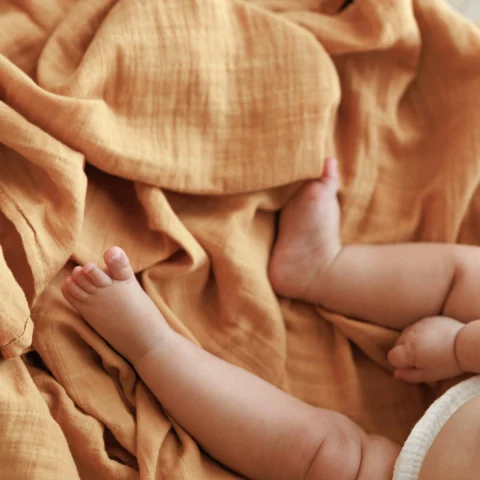 Patut co-sleeper NEST.me, Misty Taupe + GRATIS Muselina multifunctionala din bumbac 100% organic, HUG.me, Honey Gold, x1 bucata, 120 x 120 cm, certificata GOTS [12]