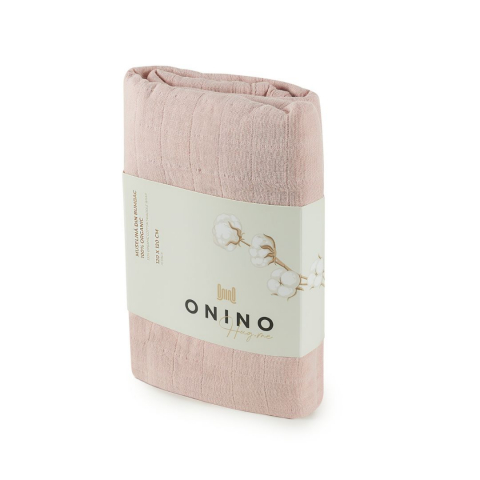 Muselina multifunctionala din bumbac 100% organic, HUG.me, Warm Peach, x1 bucata, 120 x 120 cm, certificata GOTS [5]