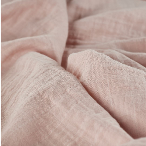 Muselina multifunctionala din bumbac 100% organic, HUG.me, Warm Peach, x1 bucata, 120 x 120 cm, certificata GOTS [2]