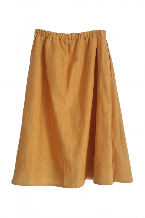 Mira Skirt Yellow Linen [2]