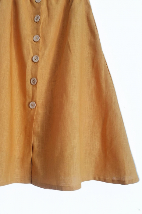 Mira Skirt Yellow Linen [3]