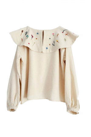 Blouses - hana All Over Embroidery
