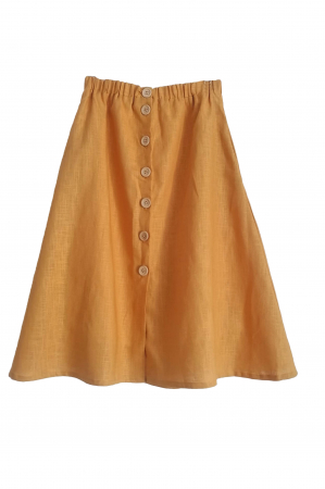 Linen - Mira Skirt Yellow Linen