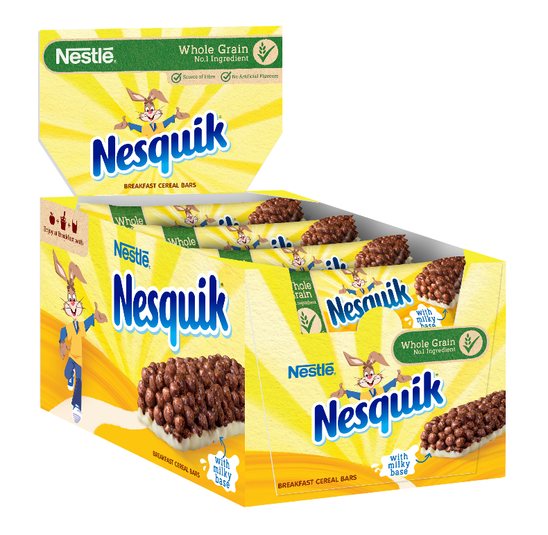 Baton de cereale Nestle Nesquik cu baza de lapte, 16x25g [1]