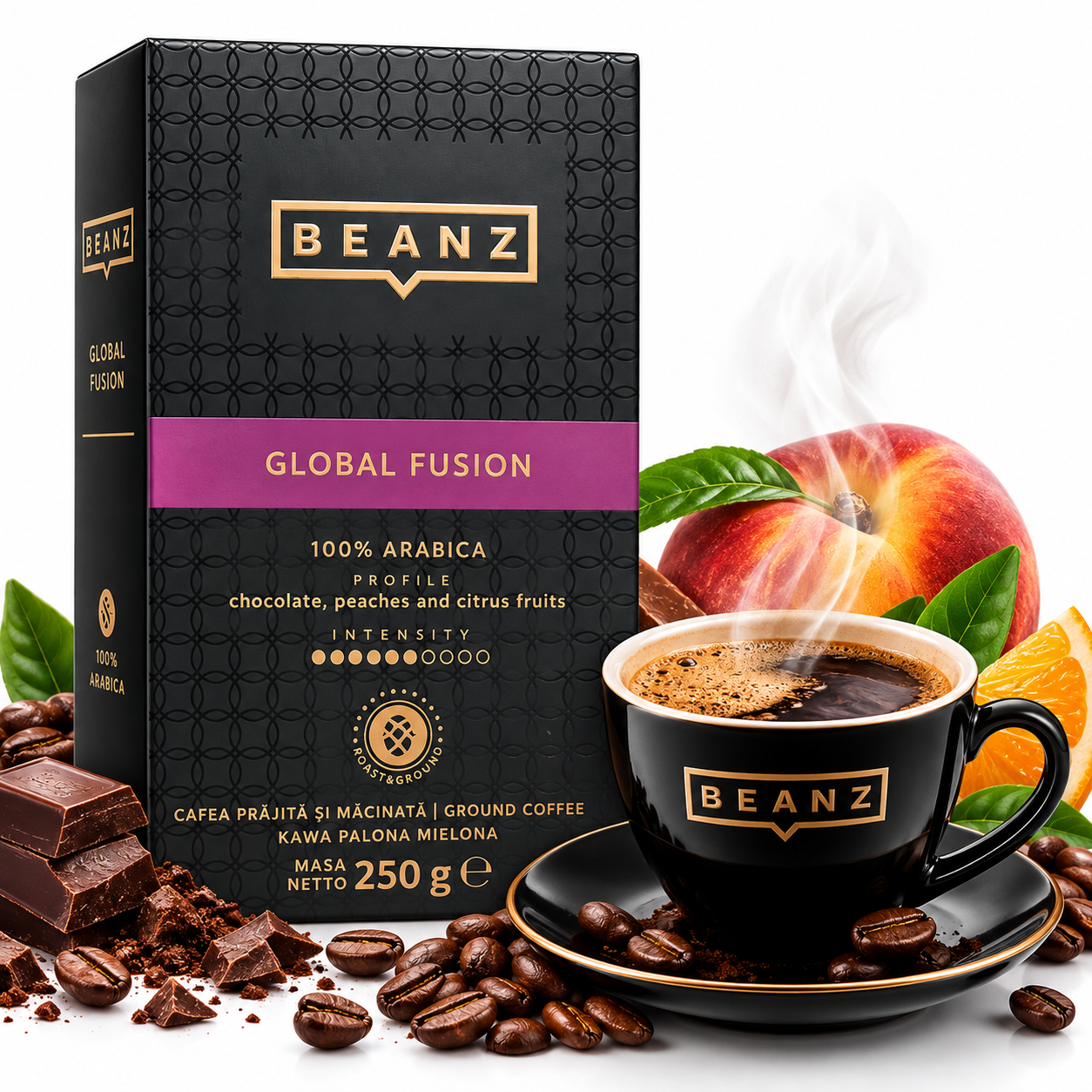 BeanZ Café Global Fusion – Cafea Măcinată 100% Arabica, 250 g [2]