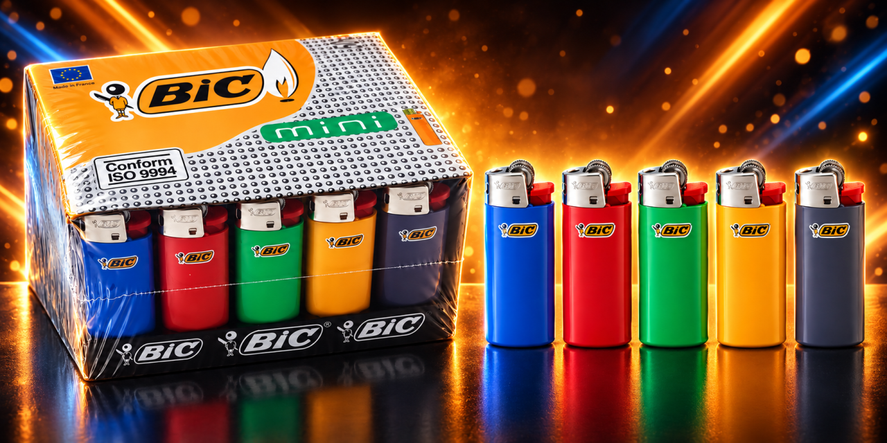 BIC Mini J25 – Brichete de Buzunar, Culori Asortate, Cutie 50 bucăți [2]