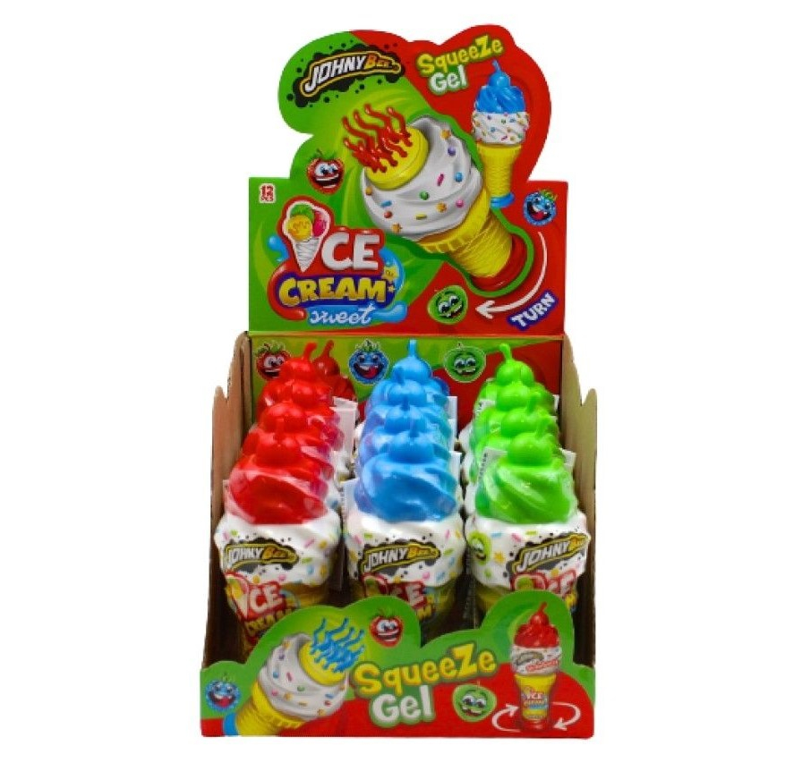 Johny Bee Ice Cream Squeeze Gel - Jeleu Gel cu Gust de Fructe in forma de Inghetata 12 x 25g [1]