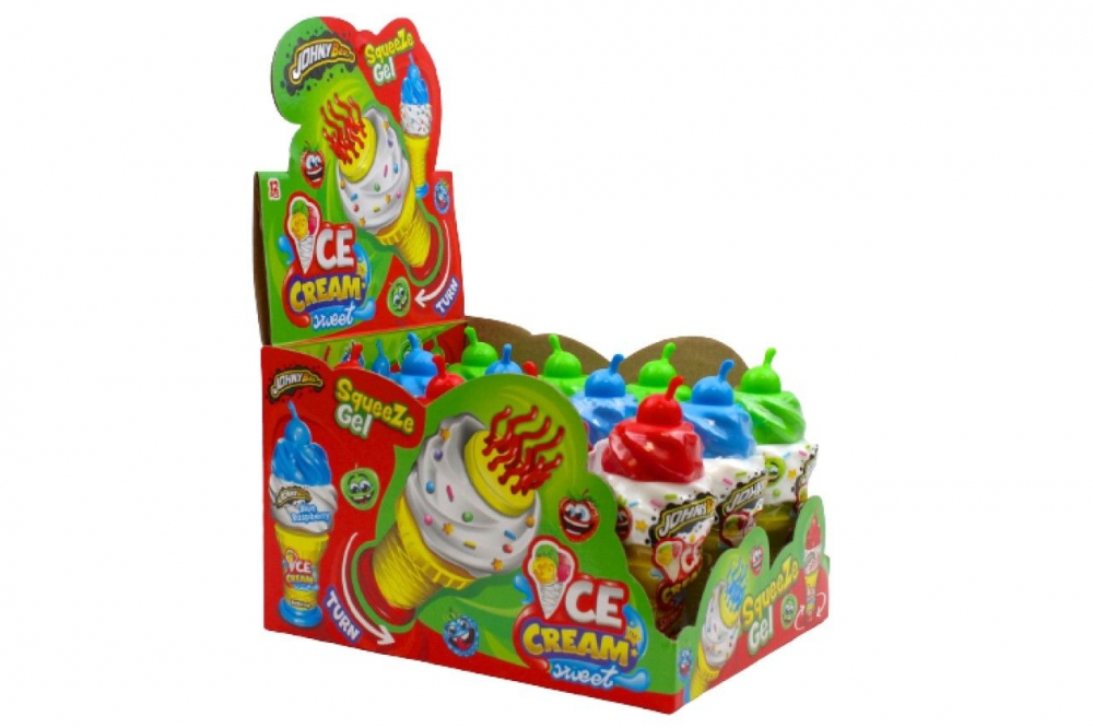 Johny Bee Ice Cream Squeeze Gel - Jeleu Gel cu Gust de Fructe in forma de Inghetata 12 x 25g [2]
