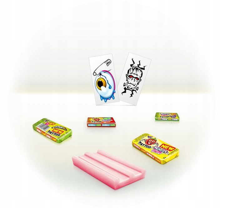 Johny Bee Monster Gum Tatoo - Guma cu tatuaj 200 bucati x 5g [2]