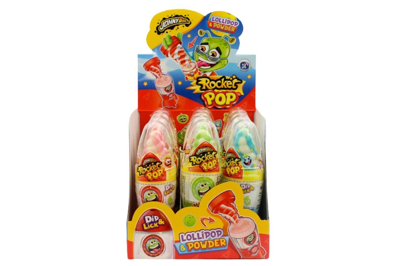 Johny Bee Rocket Lolipop Powder - Acadea Racheta 12 bucati x 50g [2]