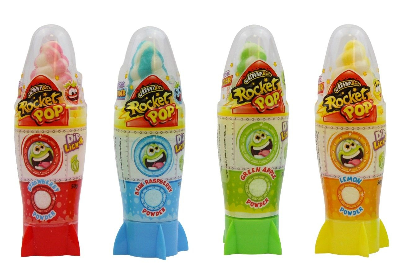 Johny Bee Rocket Lolipop Powder - Acadea Racheta 12 bucati x 50g [3]