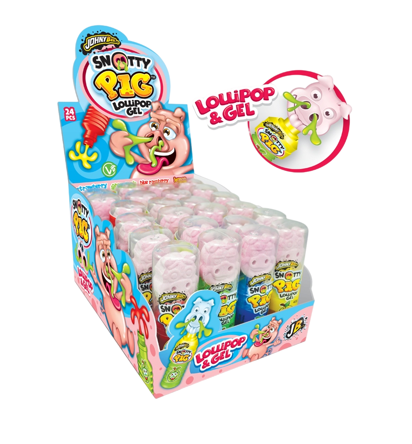 Johny Bee Snotty Pig Lollipop Gel - Jeleu tip Gel diverse arome 24 x 40g [1]