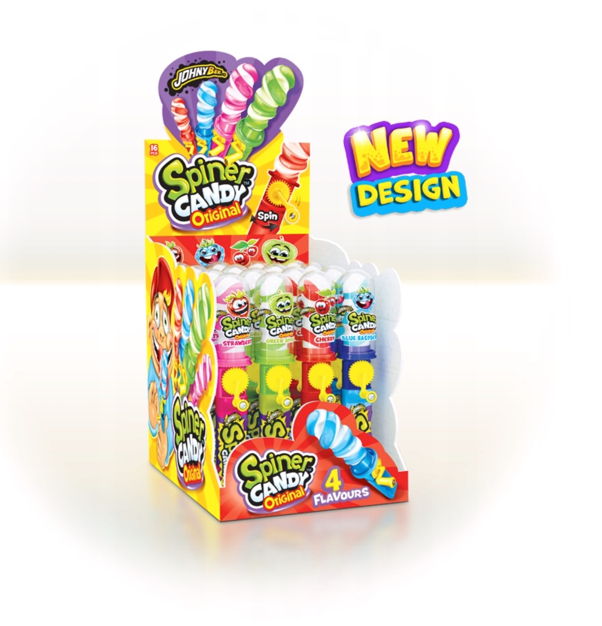 Johny Bee Spiner Candy Lollipop - Acadea Spiner cu jucarie 16 bucati x 23g [2]