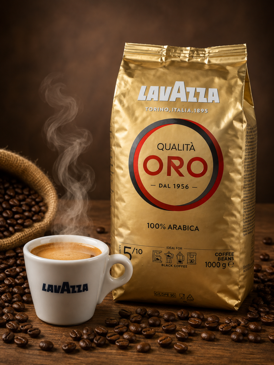 Lavazza Qualità Oro – Cafea Boabe 100% Arabica, 1 kg [2]