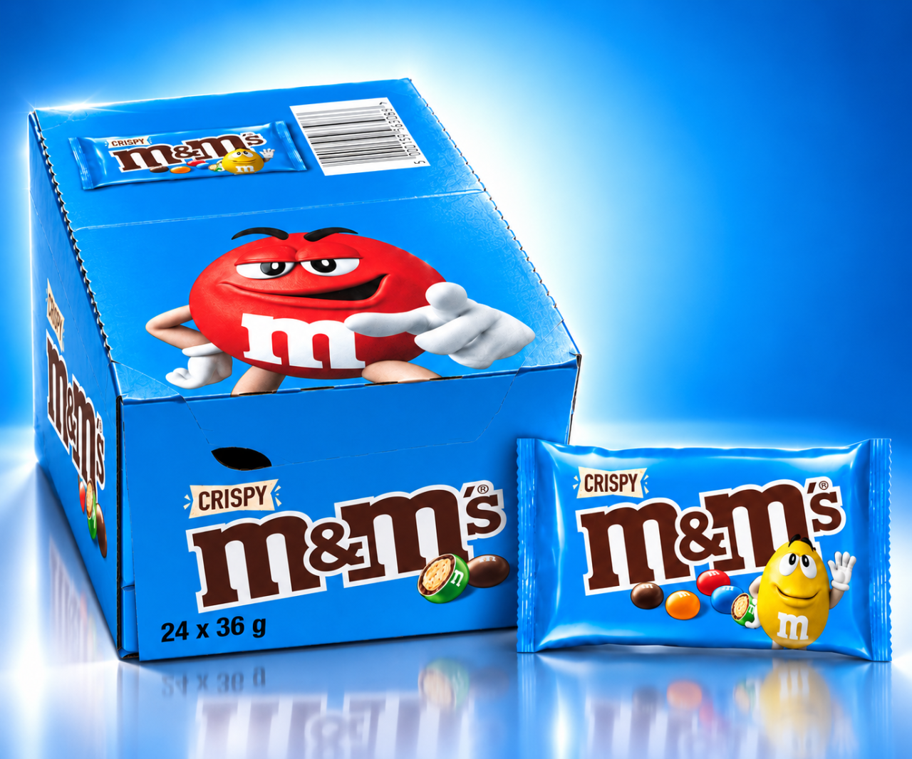 M&M’s Crispy – Drajeuri de Ciocolată cu Orez Crocant, 24 pungi x 36 g [2]