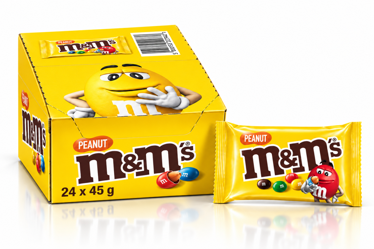M&M’s Peanut – Drajeuri de Ciocolată cu Arahide, 24 pungi x 45 g [2]