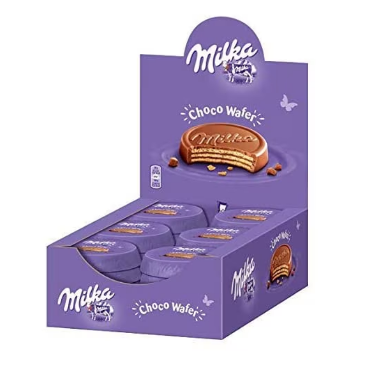 Napolitana Milka cu glazura de Ciocolata, Choco Wafer, 30 de bucati x 30g [1]