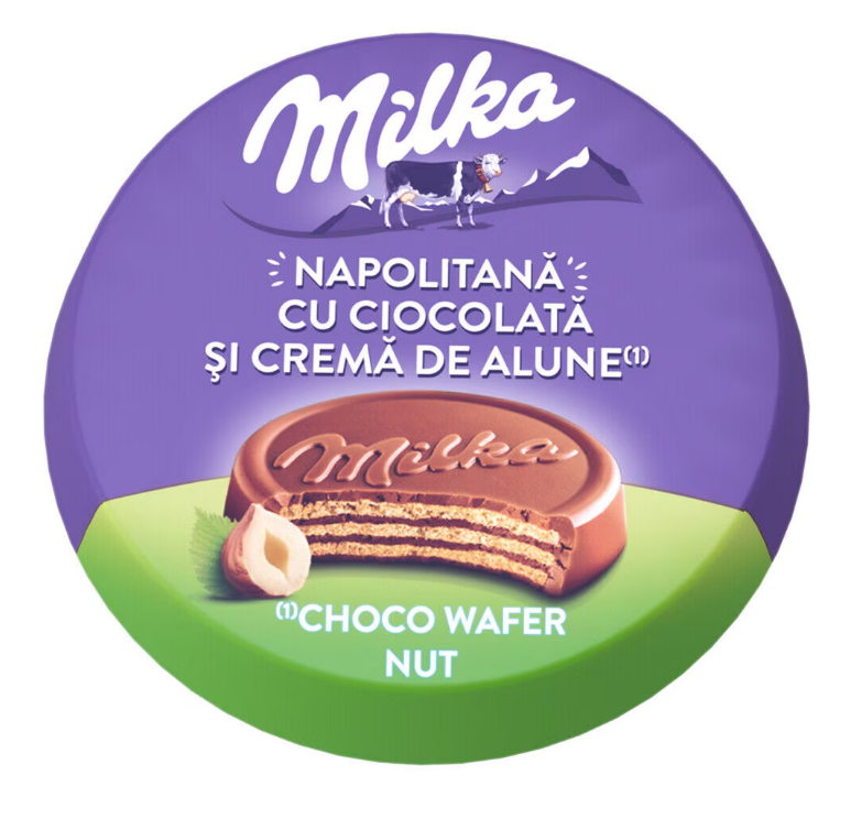 Napolitana Milka Choco Wafer Nut cu alune de padure, 30 bucati x 30g [2]